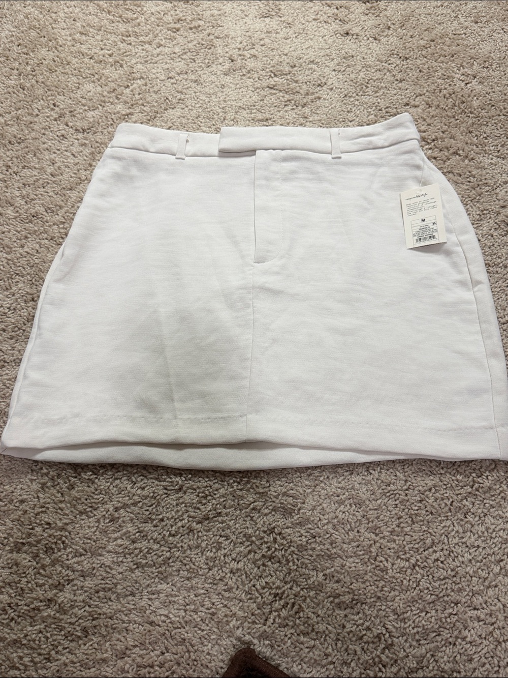 a new day White Mini Skirt with Belt Loops